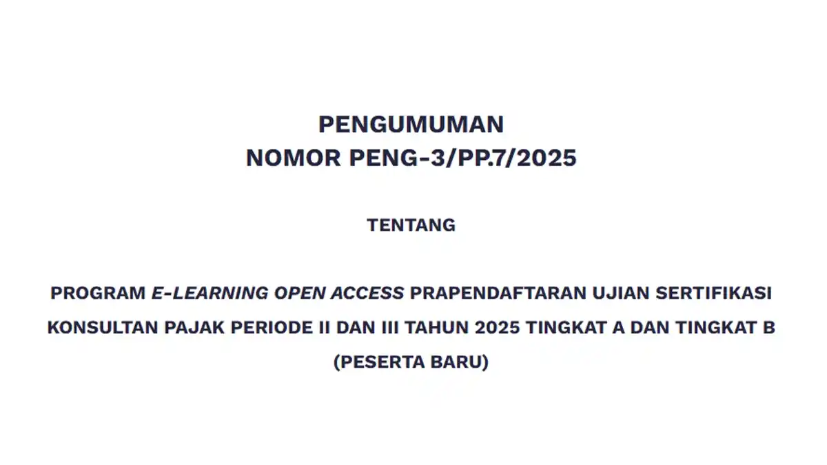 Pengumuman! Peserta USKP Bisa Belajar Lewat e-Learning Sebelum Ujian