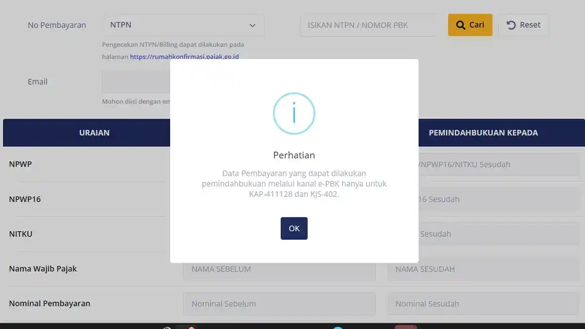 Layanan e-Pbk di DJP Online Dibuka Kembali, Untuk Apa?
