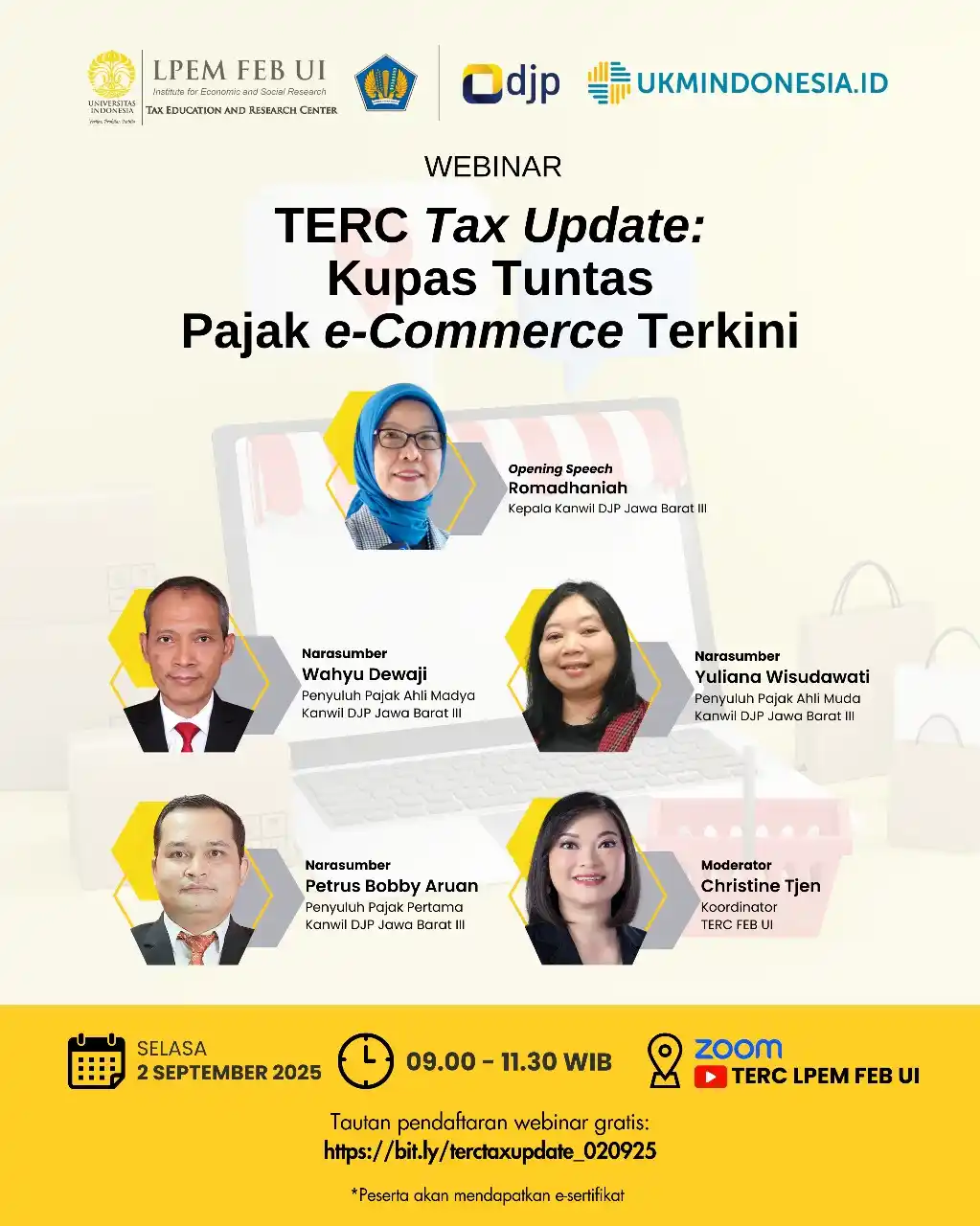 FEB UI dan Kanwil DJP Jabar III Adakan Webinar Soal Pajak e-Commerce