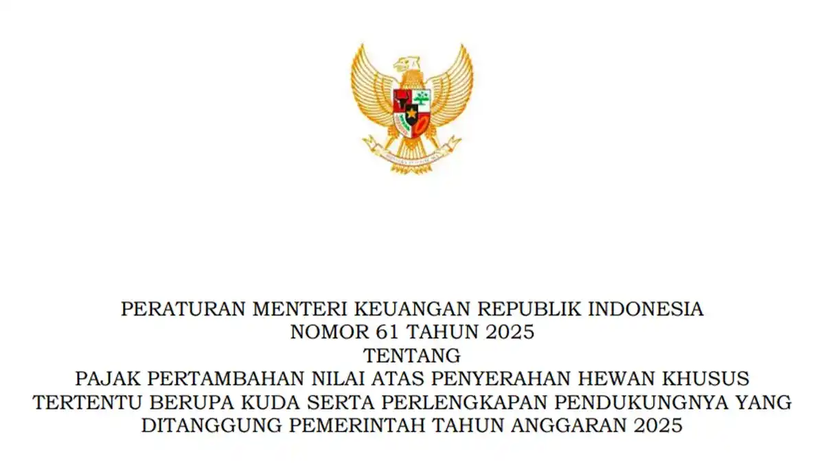 PMK Baru! PPN atas Penyerahan Kuda Kavaleri Ditanggung Pemerintah