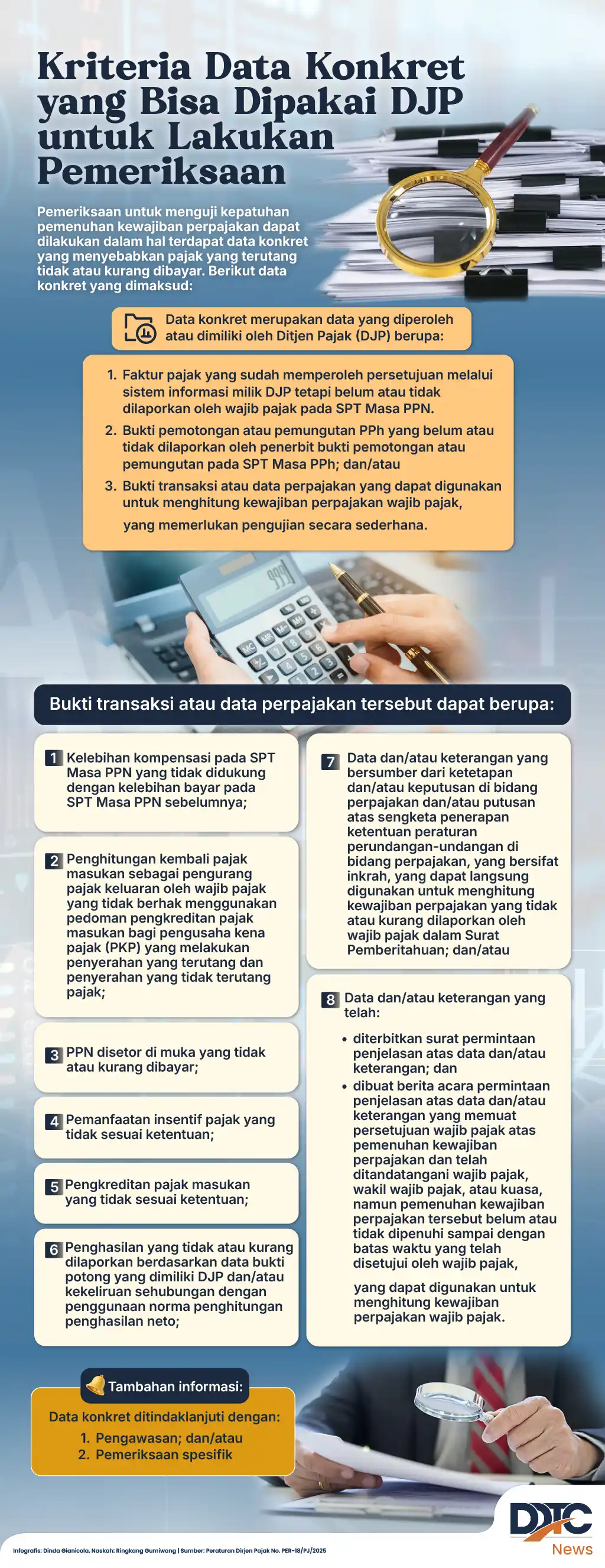 Kriteria Data Konkret yang Bisa Dipakai DJP untuk Lakukan Pemeriksaan