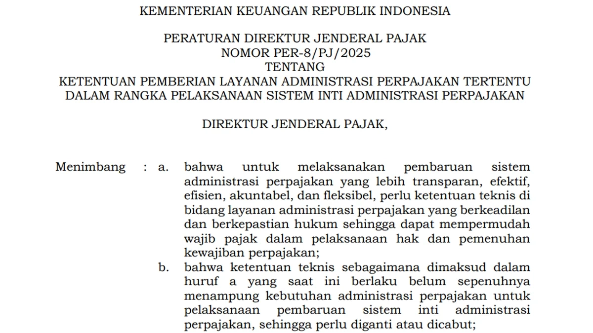 DJP Rilis Aturan Baru soal Tata Cara Pemberian 13 Layanan Via Coretax
