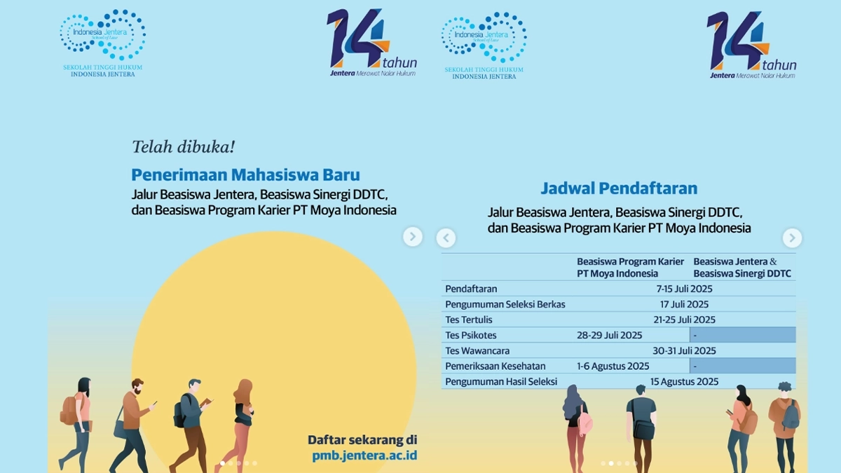 Beasiswa Sinergi DDTC di STHI Jentera Kembali Dibuka
