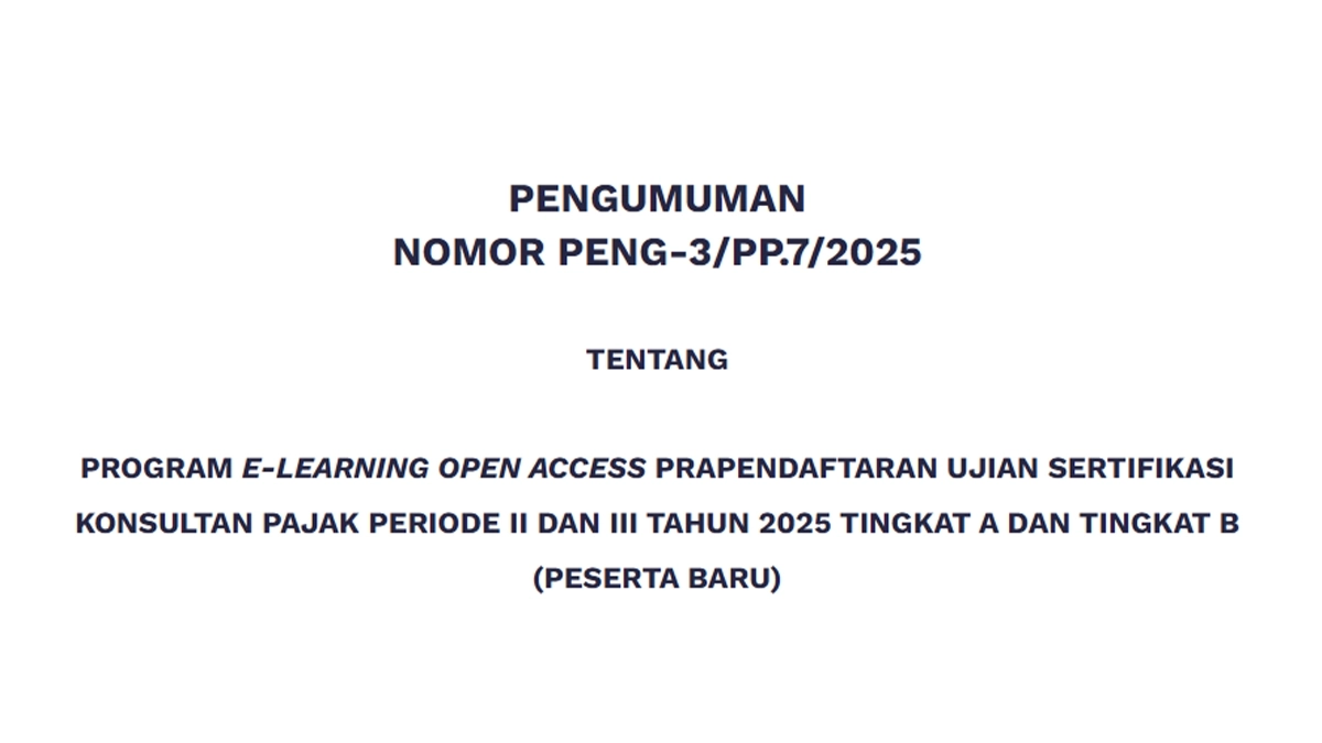 Pengumuman! Peserta USKP Bisa Belajar Lewat e-Learning Sebelum Ujian