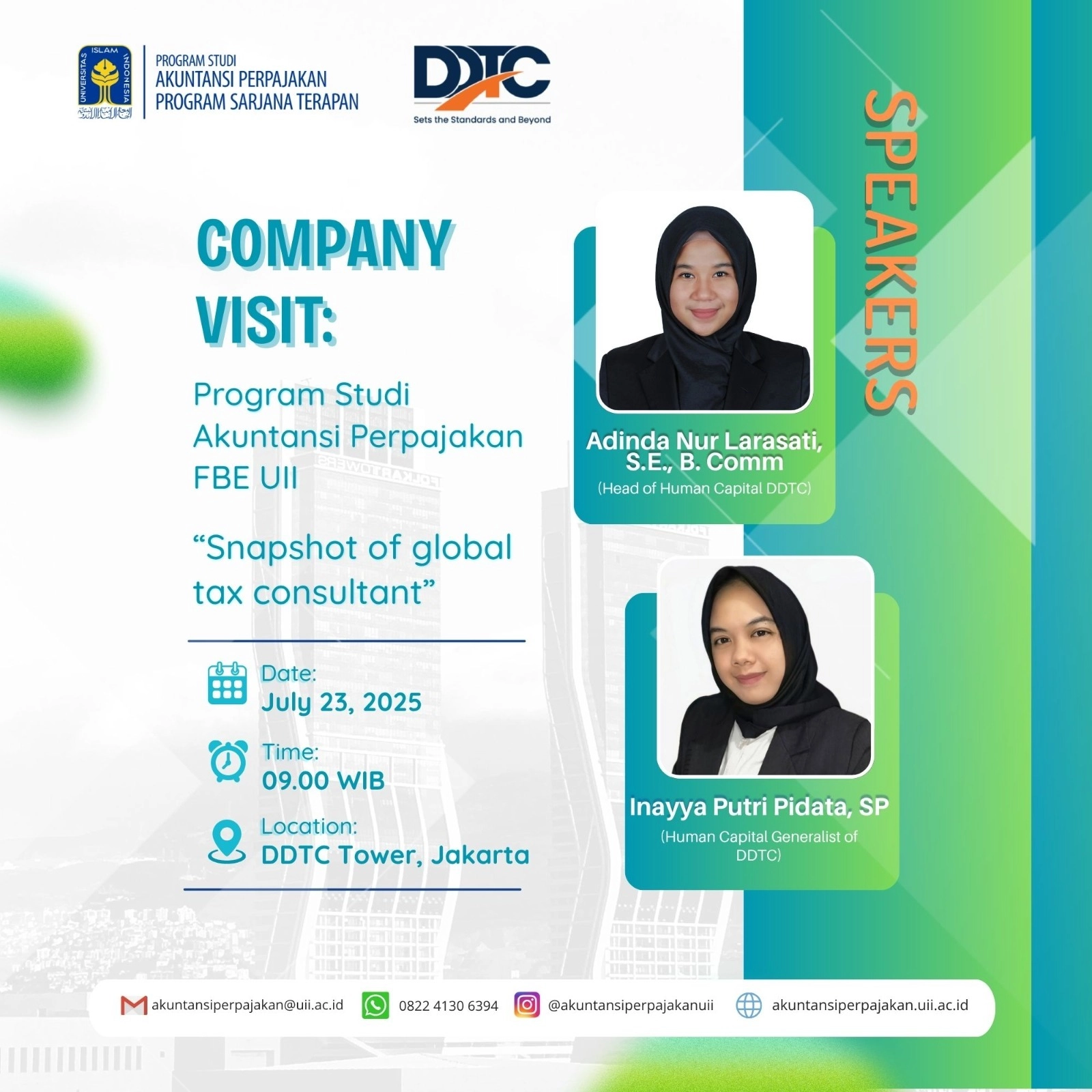 Nantikan! Company Visit ke Menara DDTC oleh Prodi Perpajakan FBE UII