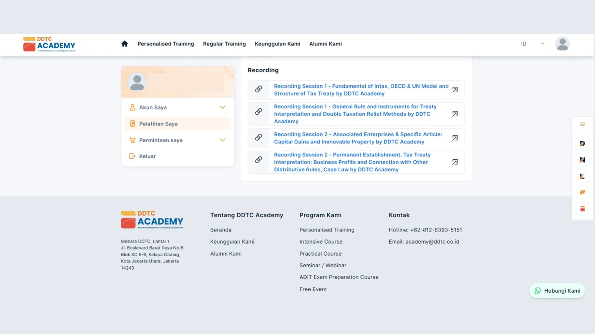 Rekaman 2 Sesi Course Pajak Internasional DDTC Academy Sudah Tersedia