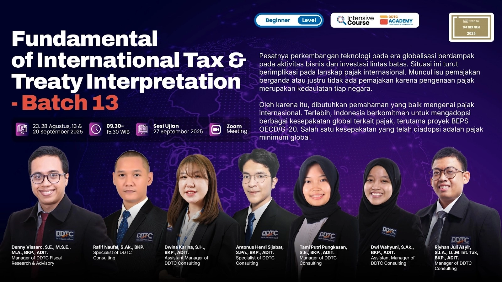 Pendaftaran Course Pajak Internasional Tutup Besok! Rekaman Tersedia