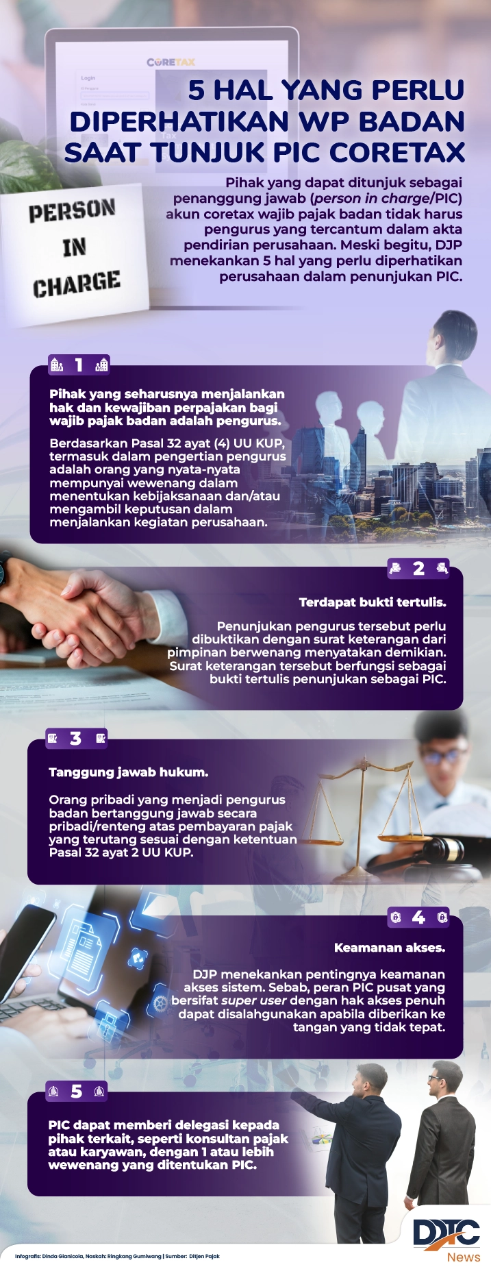 Lima Hal yang Perlu Diperhatikan WP Badan Saat Tunjuk PIC Coretax