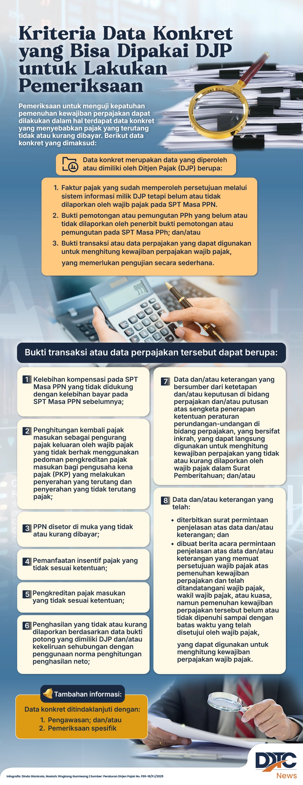 Kriteria Data Konkret yang Bisa Dipakai DJP untuk Lakukan Pemeriksaan