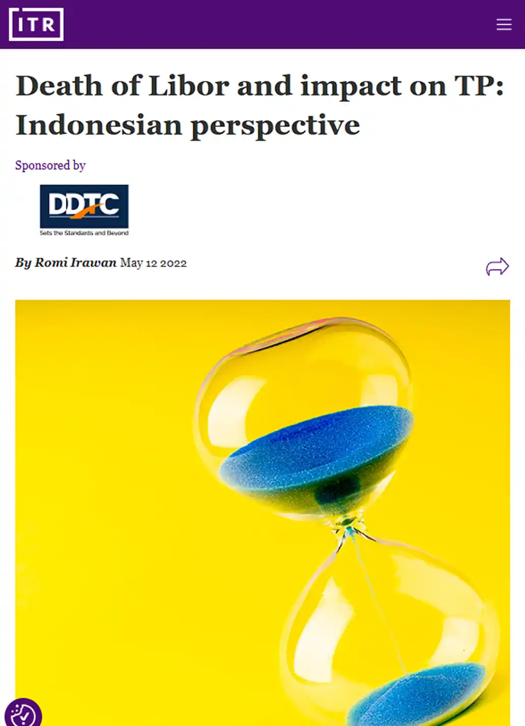 Cover Death of Libor and Impact on TP: Indonesian Perspective