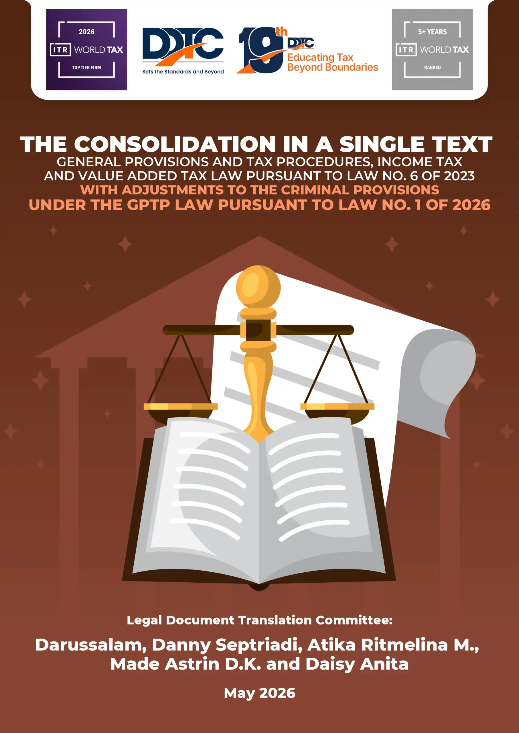 Cover The Consolidation in a Single Text of the General Provisions & Tax Procedures, Income Tax and Value Added Tax Law Pursuant to Law 6/2023 with Adjustments to the Criminal Provisions under the GPTP Law Pursuant to Law 1/2026